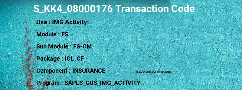 SAP S_KK4_08000176 transaction code
