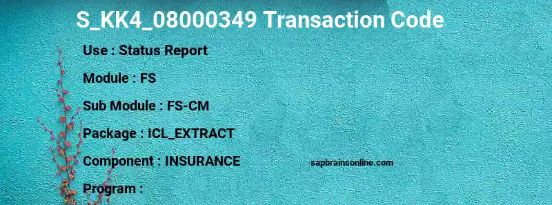 SAP S_KK4_08000349 transaction code