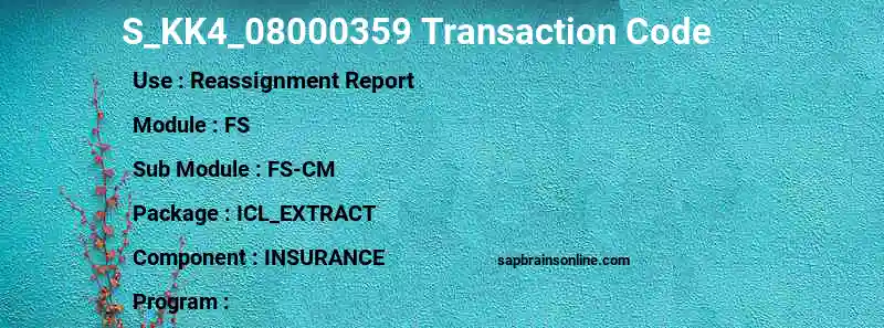 SAP S_KK4_08000359 transaction code