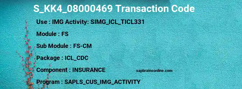 SAP S_KK4_08000469 transaction code