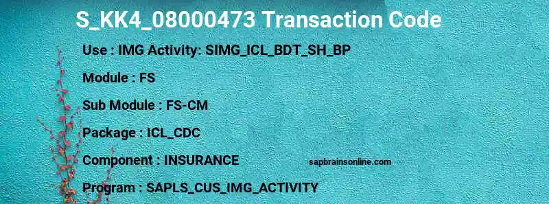 SAP S_KK4_08000473 transaction code