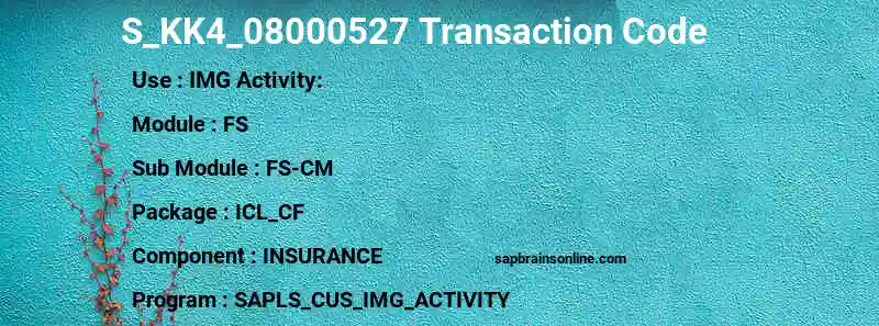 SAP S_KK4_08000527 transaction code