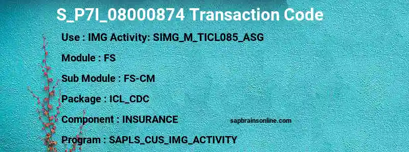SAP S_P7I_08000874 transaction code
