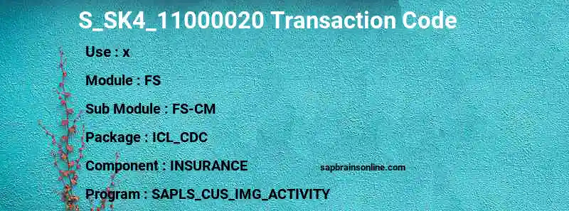 SAP S_SK4_11000020 transaction code