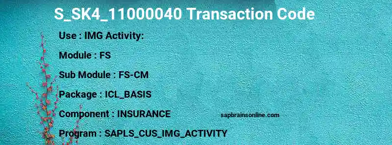 SAP S_SK4_11000040 transaction code