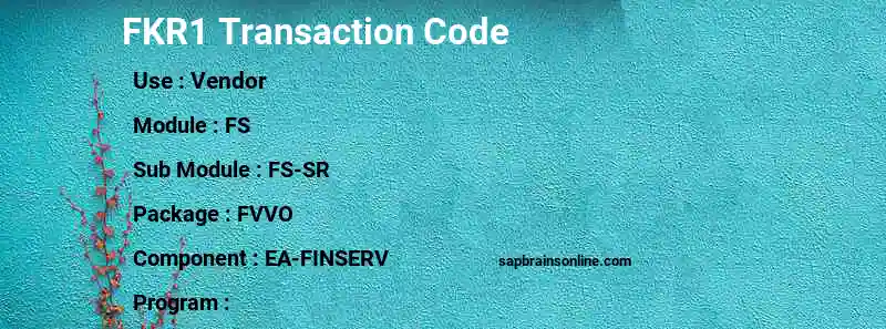 SAP FKR1 transaction code