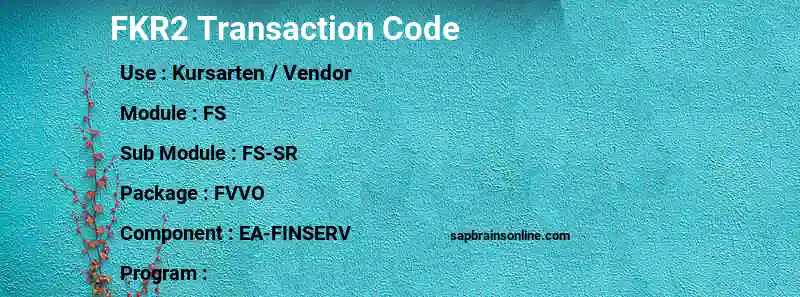 SAP FKR2 transaction code
