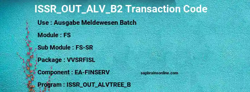 SAP ISSR_OUT_ALV_B2 transaction code