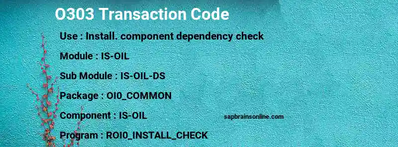 SAP O303 transaction code