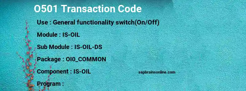 SAP O501 transaction code