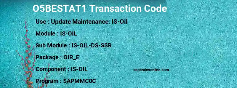 SAP O5BESTAT1 transaction code