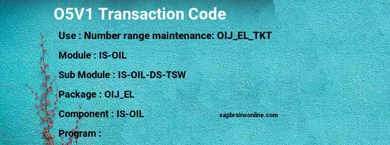 SAP O5V1 transaction code