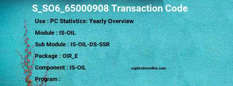 SAP S_SO6_65000908 transaction code