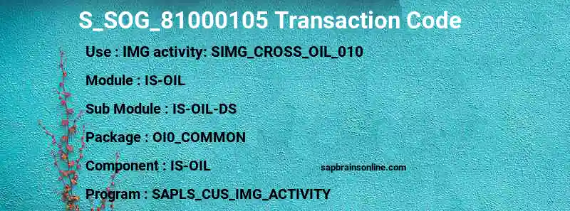 SAP S_SOG_81000105 transaction code