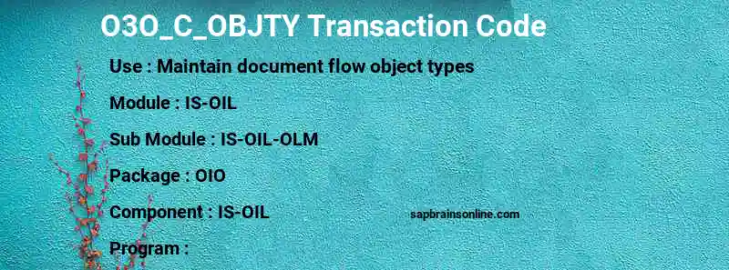SAP O3O_C_OBJTY transaction code