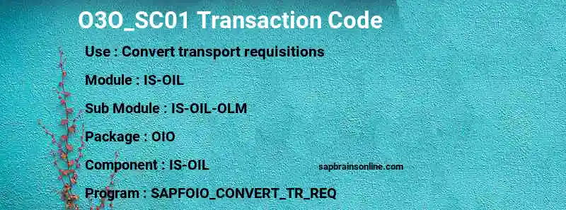 SAP O3O_SC01 transaction code