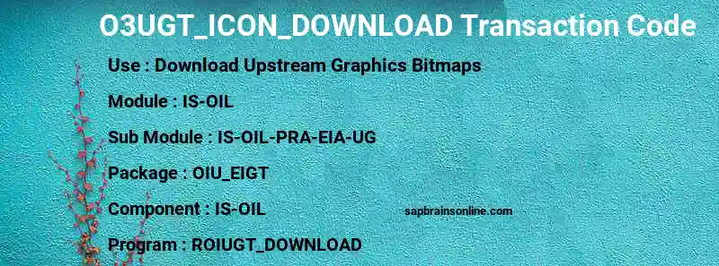 SAP O3UGT_ICON_DOWNLOAD transaction code