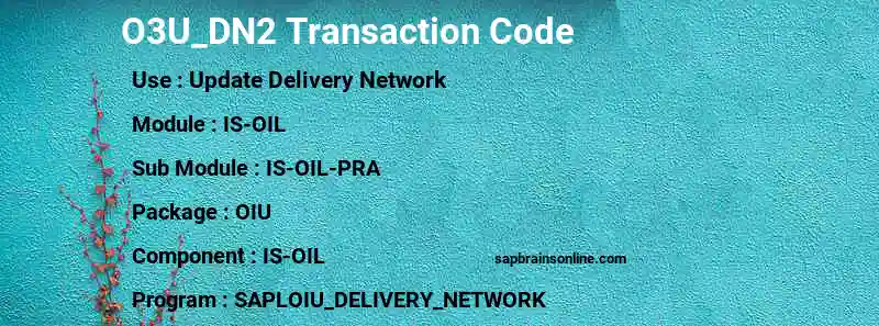 SAP O3U_DN2 transaction code