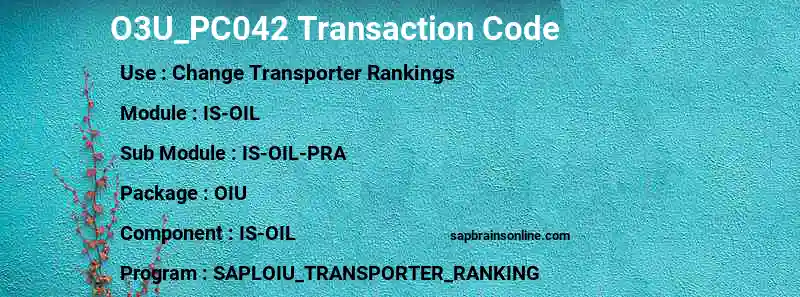 SAP O3U_PC042 transaction code