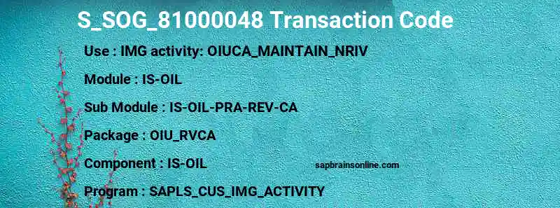 SAP S_SOG_81000048 transaction code