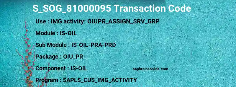 SAP S_SOG_81000095 transaction code