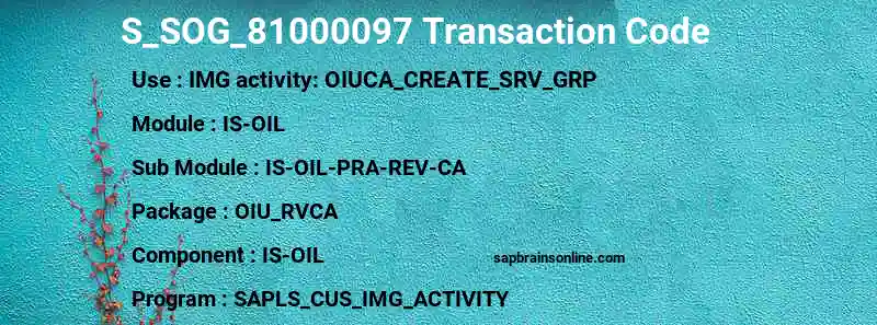 SAP S_SOG_81000097 transaction code