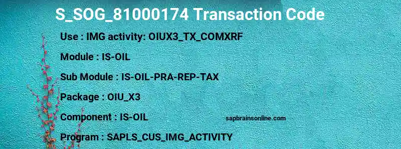 SAP S_SOG_81000174 transaction code