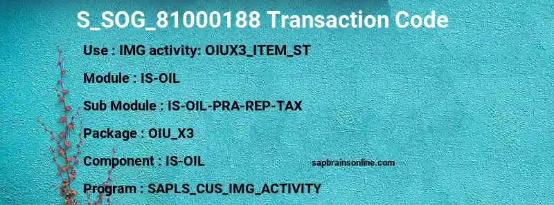 SAP S_SOG_81000188 transaction code