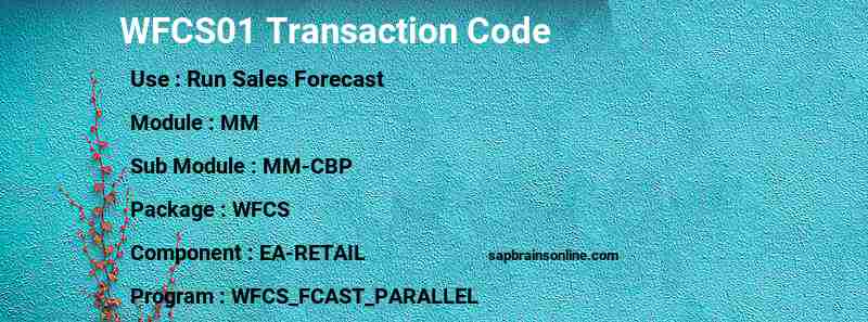 SAP WFCS01 transaction code