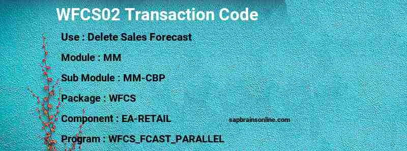 SAP WFCS02 transaction code