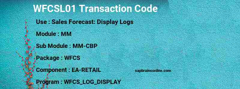 SAP WFCSL01 transaction code