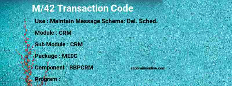 SAP M/42 transaction code