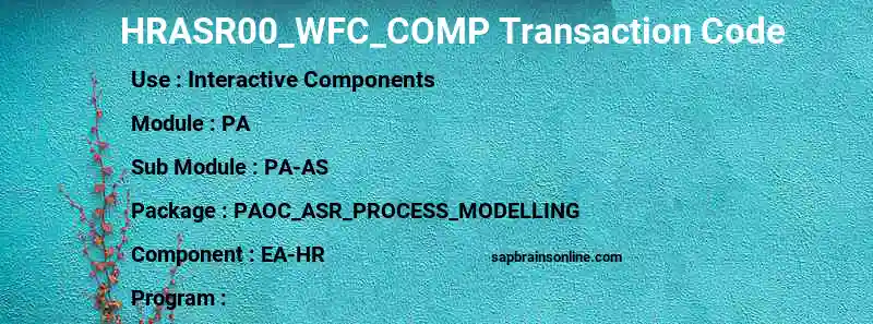 SAP HRASR00_WFC_COMP transaction code