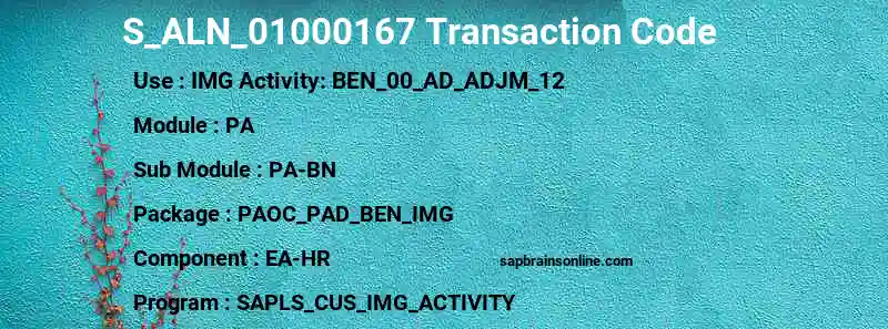 SAP S_ALN_01000167 transaction code