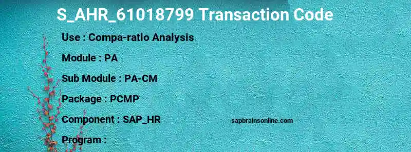 SAP S_AHR_61018799 transaction code