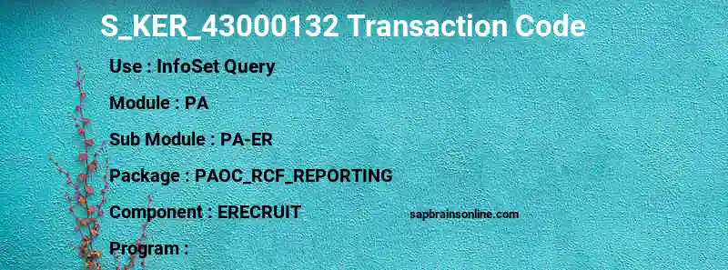 SAP S_KER_43000132 transaction code