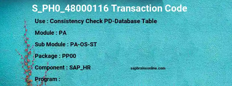 SAP S_PH0_48000116 transaction code