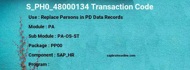 SAP S_PH0_48000134 transaction code