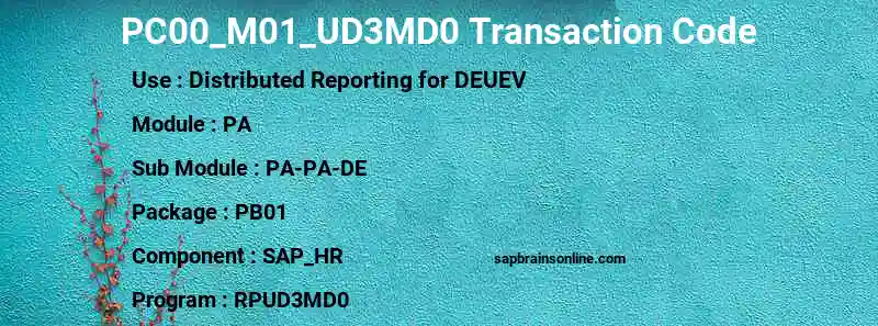 SAP PC00_M01_UD3MD0 transaction code