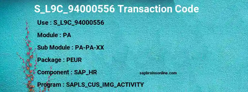 SAP S_L9C_94000556 transaction code