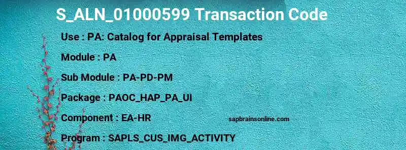 SAP S_ALN_01000599 transaction code