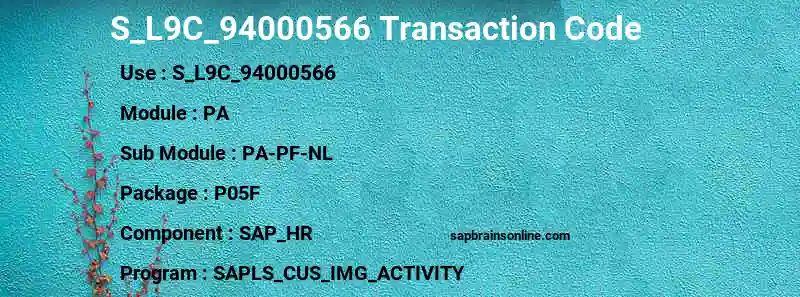 SAP S_L9C_94000566 transaction code