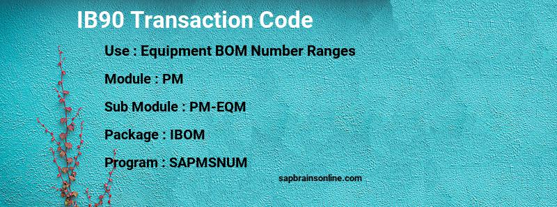 SAP IB90 transaction code