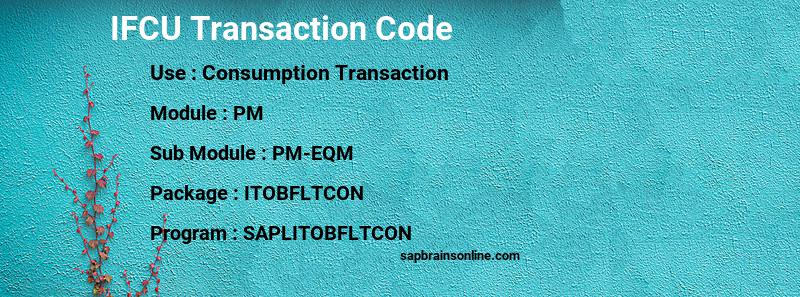 SAP IFCU transaction code