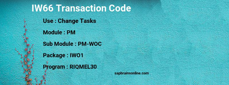 SAP IW66 transaction code