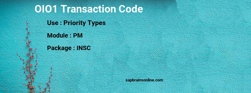 SAP OIO1 transaction code