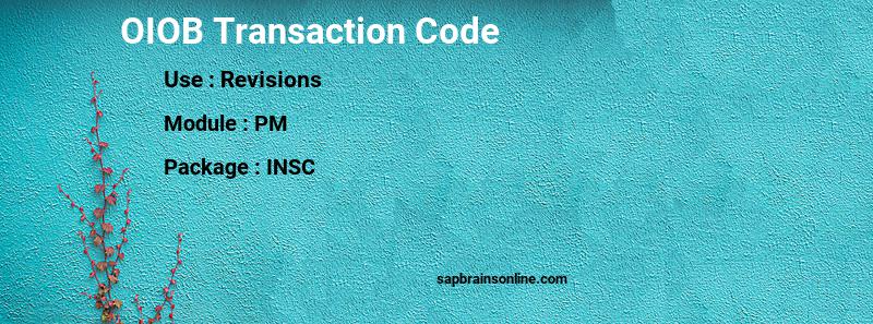 SAP OIOB transaction code