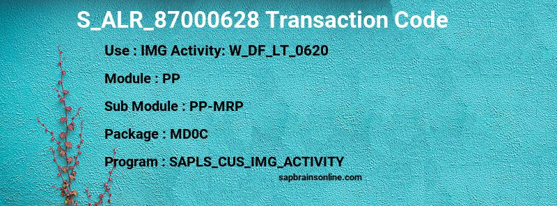 SAP S_ALR_87000628 transaction code