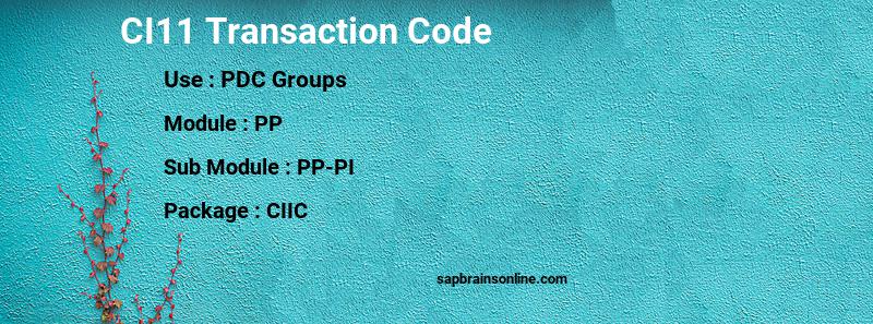 SAP CI11 transaction code
