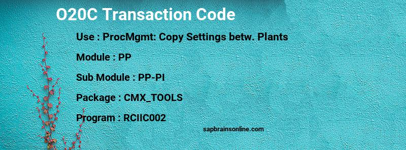 SAP O20C transaction code